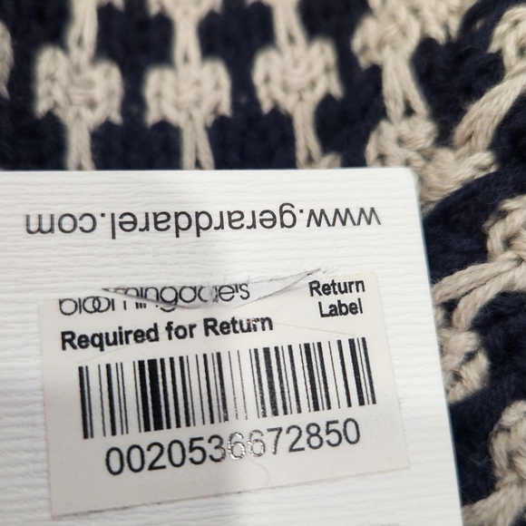 Gerard Darel Navy and White Patterned Cardigan Size 1 - Picture 13 of 15